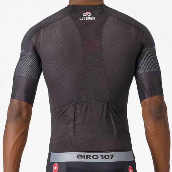 Abbigliamento uomo Maglia da gara nera Giro d'Italia 2024 Abbigliamento uomo Maglia da gara nera Giro d'Italia 2024