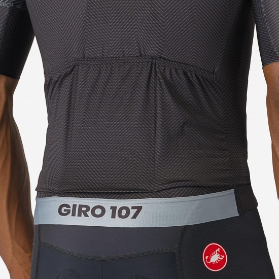 Abbigliamento uomo Maglia da gara nera Giro d'Italia 2024 Abbigliamento uomo Maglia da gara nera Giro d'Italia 2024