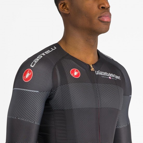 Abbigliamento uomo Maglia da gara nera Giro d'Italia 2024 Abbigliamento uomo Maglia da gara nera Giro d'Italia 2024