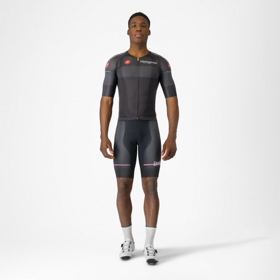 Abbigliamento uomo Maglia da gara nera Giro d'Italia 2024 Abbigliamento uomo Maglia da gara nera Giro d'Italia 2024