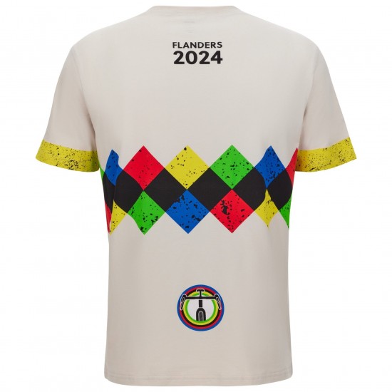 Abbigliamento uomo Santini UCI Gravel World Championship Fiandre 2024 T-shirt Abbigliamento uomo Santini UCI Gravel World Championship Fiandre 2024 T-shirt