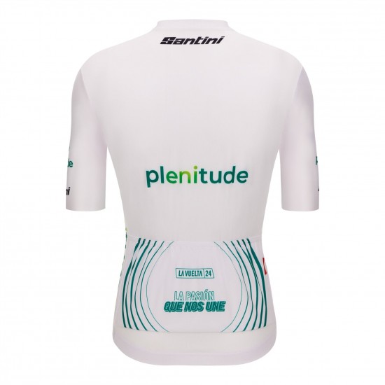 Abbigliamento maschile Vuelta Espana Maglia Bianca 2024 Abbigliamento maschile Vuelta Espana Maglia Bianca 2024