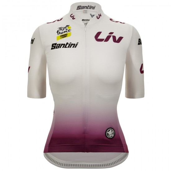 Abbigliamento Donna: T-shirt Bianca Tour de France 2024 Abbigliamento Donna: T-shirt Bianca Tour de France 2024
