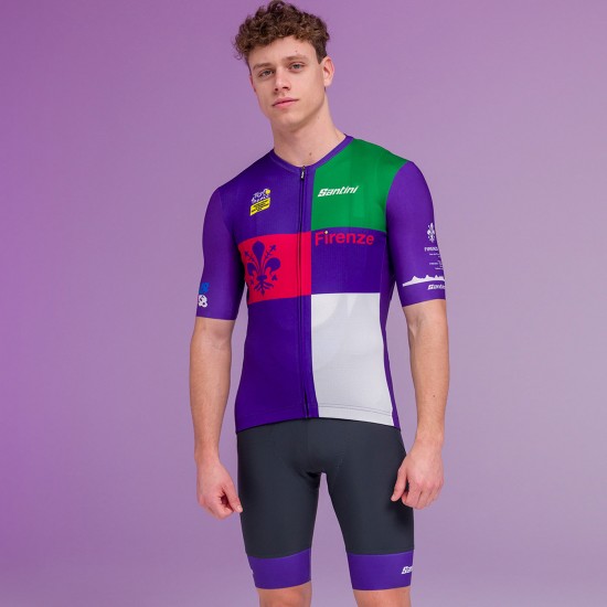 Abbigliamento Uomo Santini Tour de France 2024 Maglia Firenze Abbigliamento Uomo Santini Tour de France 2024 Maglia Firenze