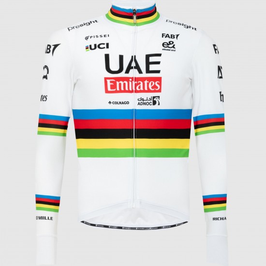 Maglia a maniche lunghe Pissei Team UAE 2024 da uomo-Campione del mondo