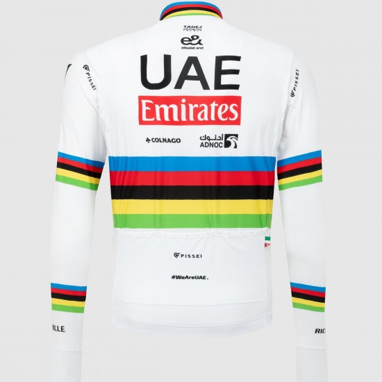 Maglia a maniche lunghe Pissei Team UAE 2024 da uomo-Campione del mondo Maglia a maniche lunghe Pissei Team UAE 2024 da uomo-Campione del mondo