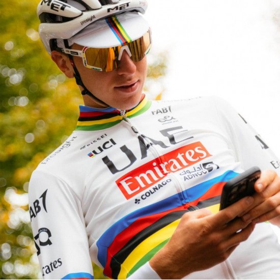 Maglia a maniche lunghe Pissei Team UAE 2024 da uomo-Campione del mondo Maglia a maniche lunghe Pissei Team UAE 2024 da uomo-Campione del mondo