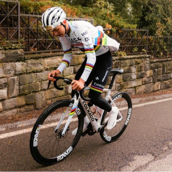 Maglia a maniche lunghe Pissei Team UAE 2024 da uomo-Campione del mondo Maglia a maniche lunghe Pissei Team UAE 2024 da uomo-Campione del mondo