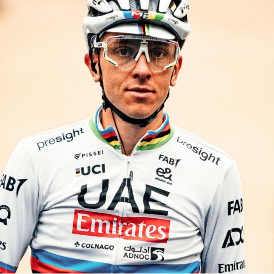 Maglia a maniche lunghe Pissei Team UAE 2024 da uomo-Campione del mondo Maglia a maniche lunghe Pissei Team UAE 2024 da uomo-Campione del mondo