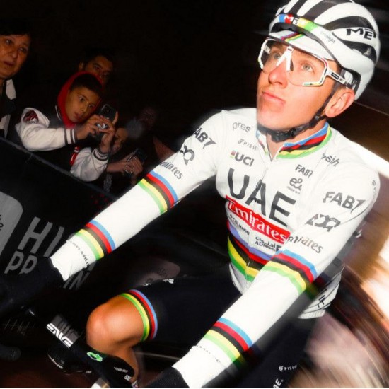 Maglia a maniche lunghe Pissei Team UAE 2024 da uomo-Campione del mondo Maglia a maniche lunghe Pissei Team UAE 2024 da uomo-Campione del mondo