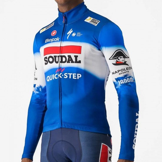 Maglia termica a maniche lunghe Castelli Soudal Quick-Step 2024 da uomo
