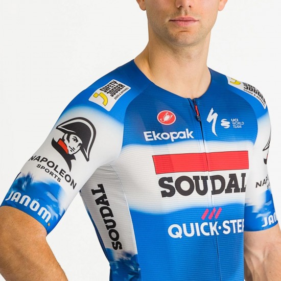 Maglia Castelli Soudal Quick-Step 2024 Aero Race 7.0 da uomo Maglia Castelli Soudal Quick-Step 2024 Aero Race 7.0 da uomo