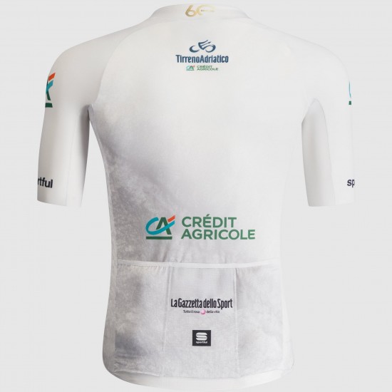 Maglia Sportful Tirreno Adriatico 2025 da uomo-Bianca Maglia Sportful Tirreno Adriatico 2025 da uomo-Bianca