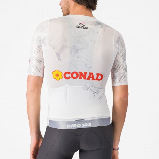 Maglia bianca da uomo Giro d'Italia 2025 Race 8S Maglia bianca da uomo Giro d'Italia 2025 Race 8S