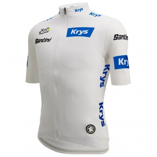 Abbigliamento Uomo Maglia Bianca Santini Tour de France 2025 Fan Line Abbigliamento Uomo Maglia Bianca Santini Tour de France 2025 Fan Line
