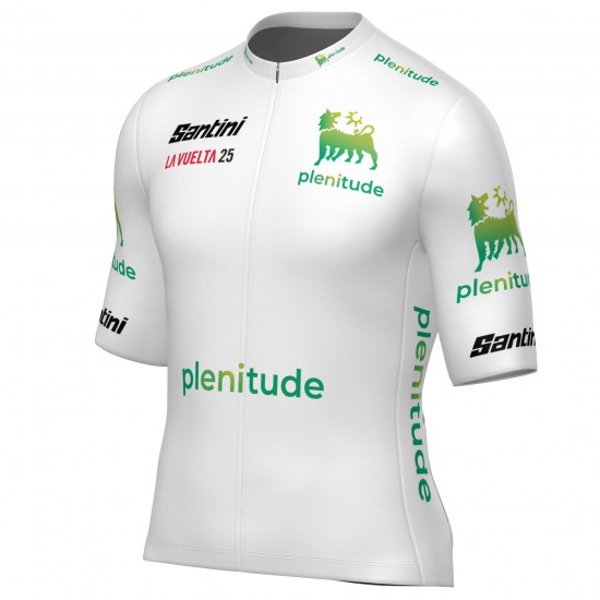 Abbigliamento Uomo Maglia Bianca Santini Vuelta Espana 2025 Abbigliamento Uomo Maglia Bianca Santini Vuelta Espana 2025