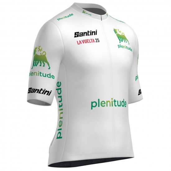 Abbigliamento Uomo Maglia Bianca Santini Vuelta Espana 2025 Abbigliamento Uomo Maglia Bianca Santini Vuelta Espana 2025