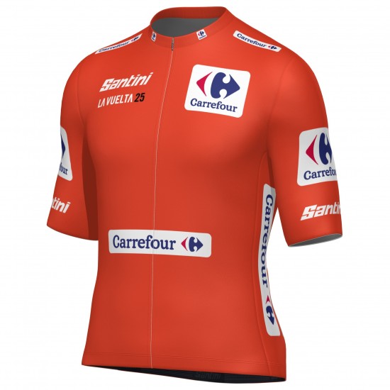 Abbigliamento uomo Maglia Santini Vuelta España 2025 rossa Abbigliamento uomo Maglia Santini Vuelta España 2025 rossa