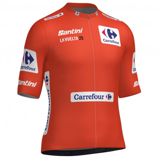 Abbigliamento uomo Maglia Santini Vuelta España 2025 rossa Abbigliamento uomo Maglia Santini Vuelta España 2025 rossa
