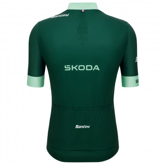 Maglia Santini Green Tour de France 2025 Fan Line da uomo Maglia Santini Green Tour de France 2025 Fan Line da uomo
