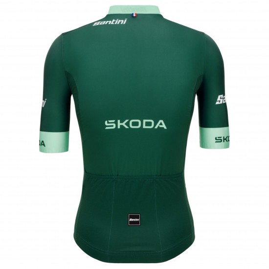 Maglia ufficiale Santini Green Tour de France 2025 da uomo Maglia ufficiale Santini Green Tour de France 2025 da uomo
