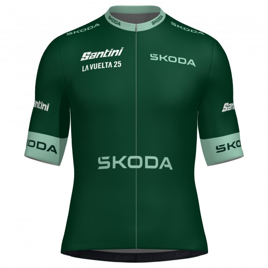 Abbigliamento Uomo Maglia Verde Santini Vuelta Espana 2025