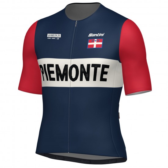 Abbigliamento Uomo Maglia Santini Vuelta Espana 2025-Grand Salida Piemonte Abbigliamento Uomo Maglia Santini Vuelta Espana 2025-Grand Salida Piemonte