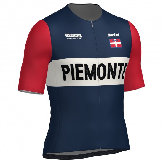 Abbigliamento Uomo Maglia Santini Vuelta Espana 2025-Grand Salida Piemonte Abbigliamento Uomo Maglia Santini Vuelta Espana 2025-Grand Salida Piemonte