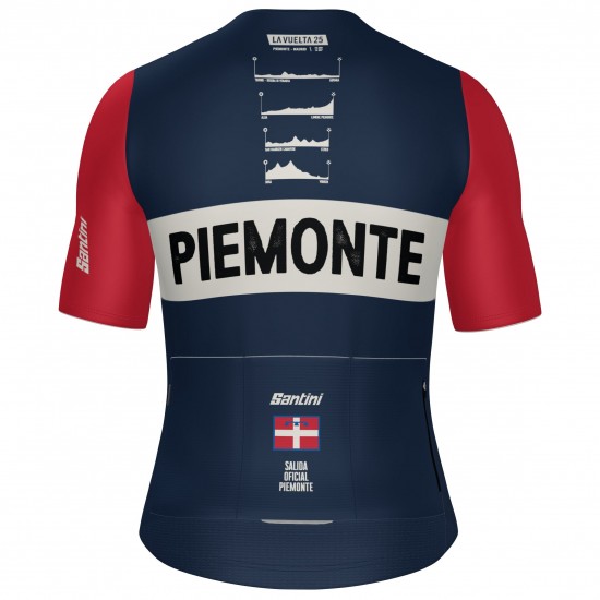 Abbigliamento Uomo Maglia Santini Vuelta Espana 2025-Grand Salida Piemonte Abbigliamento Uomo Maglia Santini Vuelta Espana 2025-Grand Salida Piemonte