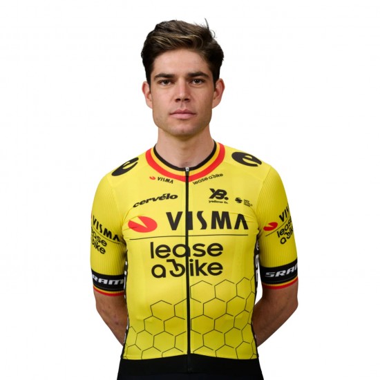 Abbigliamento Uomo Maglia Team Visma Lease a Bike 2025-Wout Van Aert Abbigliamento Uomo Maglia Team Visma Lease a Bike 2025-Wout Van Aert
