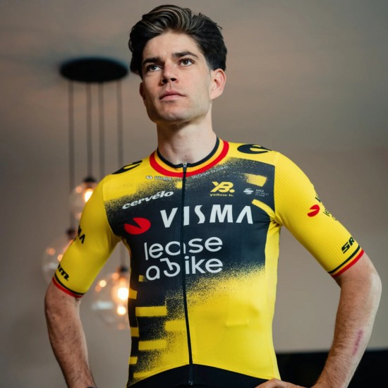 Abbigliamento Uomo Maglia Team Visma Lease a Bike 2025 The Wingbeat-Wout Van Aert Abbigliamento Uomo Maglia Team Visma Lease a Bike 2025 The Wingbeat-Wout Van Aert