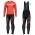 Completo Ciclismo 2020 Scott RC Pro rosso Squadre thermique Maglia Ciclismo Manica Lunga e Salopette Lunga