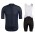 Completo Ciclismo 2020 Rapha Pro nero-blu MSquadre abbigliamento Bici Completo Maglia Ciclismo Corta e Salopette