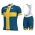 Completo Ciclismo 2020 FDJ Sweden champion MSquadre abbigliamento Bici Completo Maglia Ciclismo Corta e Salopette