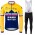 Jumbo Visma SLovenia Pro Team 2021 Abbigliamento Maglia Ciclismo Manica Lunga e Salopette Lunga 0HGan0
