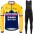Jumbo Visma SLovenia Pro Team 2021 Abbigliamento Maglia Ciclismo Manica Lunga e Salopette Lunga iC0kn5