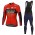 2018 BAHRAIN MERIDA Pro Abbigliamento Ciclismo Maglia Ciclismo Manica Lunga e Salopette Lunga 19858HL