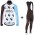 2017 AG2R La Mondiale bianco Nuovo Abbigliamento Ciclismo Maglia Ciclismo Manica Lunga e Salopette Lunga 70063-IN