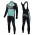 2016 Bianchi Countervail verde Squadre Pro Abbigliamento Ciclismo Maglia Ciclismo Manica Lunga e Salopette Lunga 71589-AC