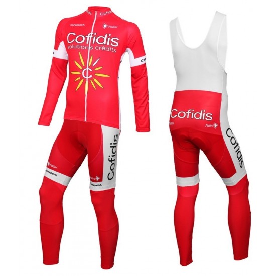 2016 Cofidis Team Squadre Pro Abbigliamento Ciclismo Maglia Ciclismo Manica Lunga e Salopette Lunga 84696-XC