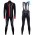2016 Santini VEGA nero -Rosso Thermo Squadre Pro Abbigliamento Ciclismo Maglia Ciclismo Manica Lunga e Salopette Lunga 33022-JG