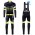 2016 Santini Interactive 3.0 nero -verde Thermo Squadre Pro Abbigliamento Ciclismo Maglia Ciclismo Manica Lunga e Salopette Lunga 39524-GR