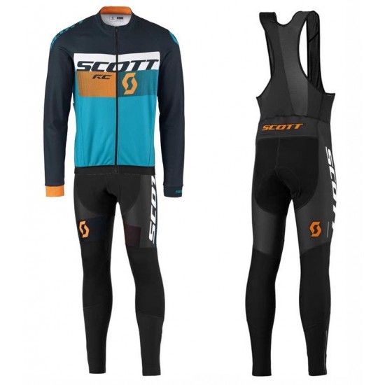 2016 Scott RC nero -giallo -blu Squadre Pro Abbigliamento Ciclismo Maglia Ciclismo Manica Lunga e Salopette Lunga 11087-LV
