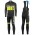2016 Scott Team nero -giallo Thermo Squadre Pro Abbigliamento Ciclismo Maglia Ciclismo Manica Lunga e Salopette Lunga 16829-CK