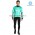 Completo Ciclismo 2019 Bianchi Milano FT verde thermique Maglia Ciclismo Manica Lunga e Salopette Lunga