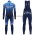 Completo Ciclismo 2019 Derosa Squadre Blu Maglia Ciclismo Manica Lunga e Salopette