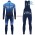 Completo Ciclismo 2019 Derosa Squadre Blu thermique Maglia Ciclismo Manica Lunga e Salopette Lunga