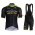 Completo Ciclismo 2019 Scott Mitchelton nero-giallo abbigliamento Bici Completo Maglia Ciclismo Corta e Salopette