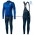 Completo Ciclismo 2020 Italia Blu thermique Maglia Ciclismo Manica Lunga e Salopette Lunga