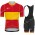 FDJ Pro Team Spanish Espana 2021 abbigliamento Bici Completo Maglia Ciclismo Corta e Salopette KC7oM